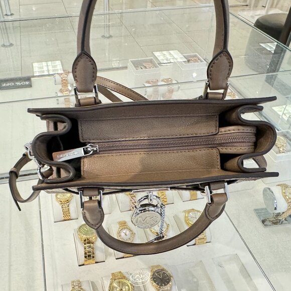 Michael Kors Hamilton Small Satchel Shoulder Bag MK Dust Multi Exotic Embossed - Picture 8 of 14